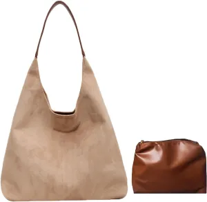 Suede Bags for Women, Suede Handbag, Suede Hobo Bag 2 Pack