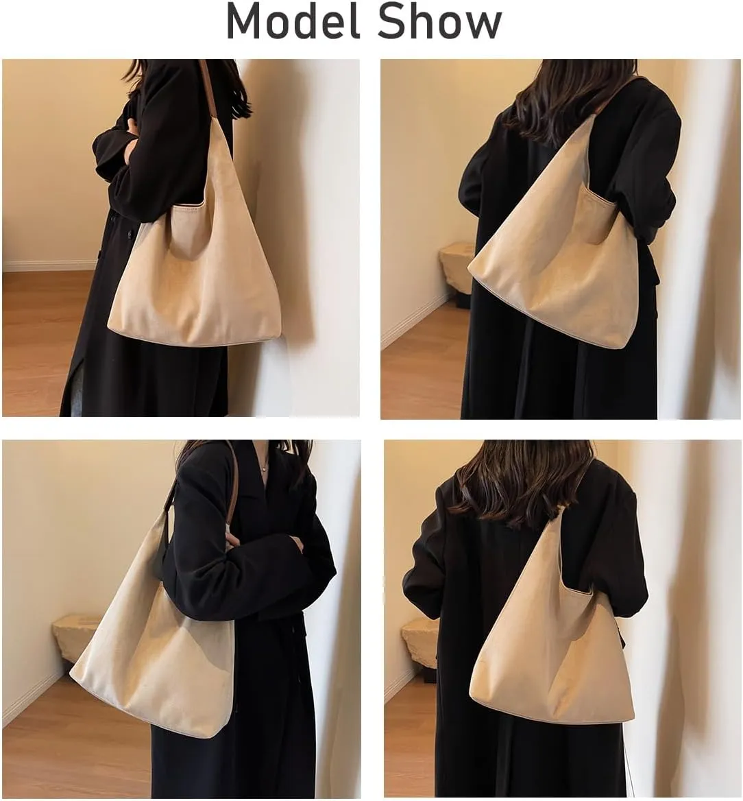 Suede Bags for Women, Suede Handbag, Suede Hobo Bag 2 Pack