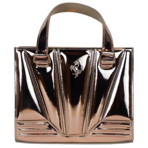 Super affordable Sturdy Handbag Leather Gray Ferrari