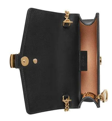 Sylvie Leather Mini Chain Bag - Black, White, Red