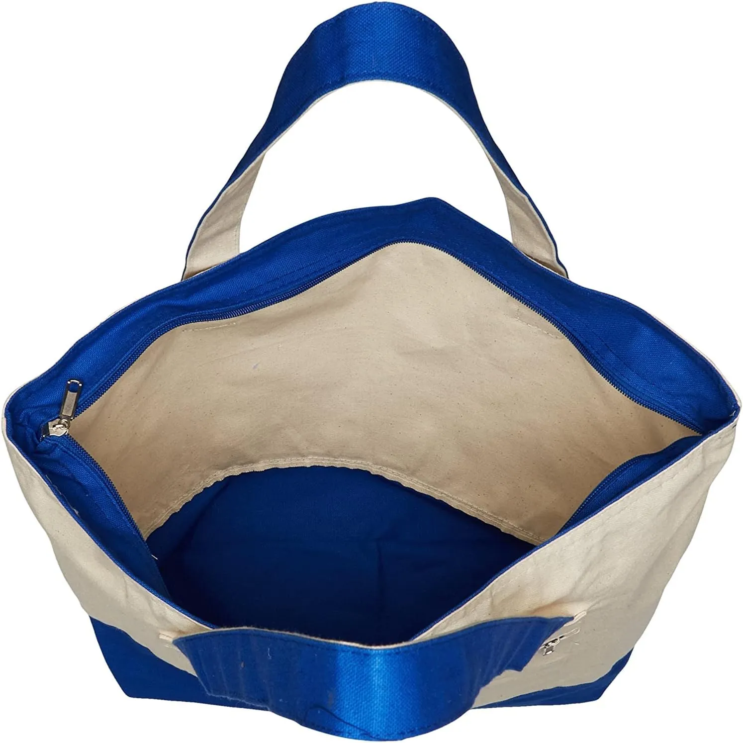 TBF Sturdy Tote Bags 12oz Canvas with Front Zipper Pocket Large Fancy Reusable Gift Tote Bags