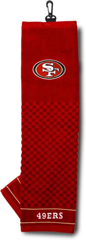 Team Golf NFL Embroidered Golf Towel, Checkered Scrubber Design, Embroidered Logo