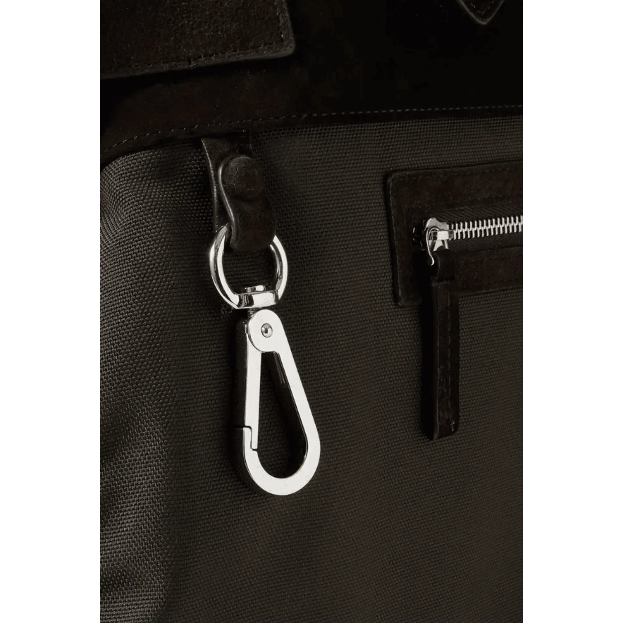 The Row Margaux 17 Inside-Out Buckled Leather Canvas Tote Bag