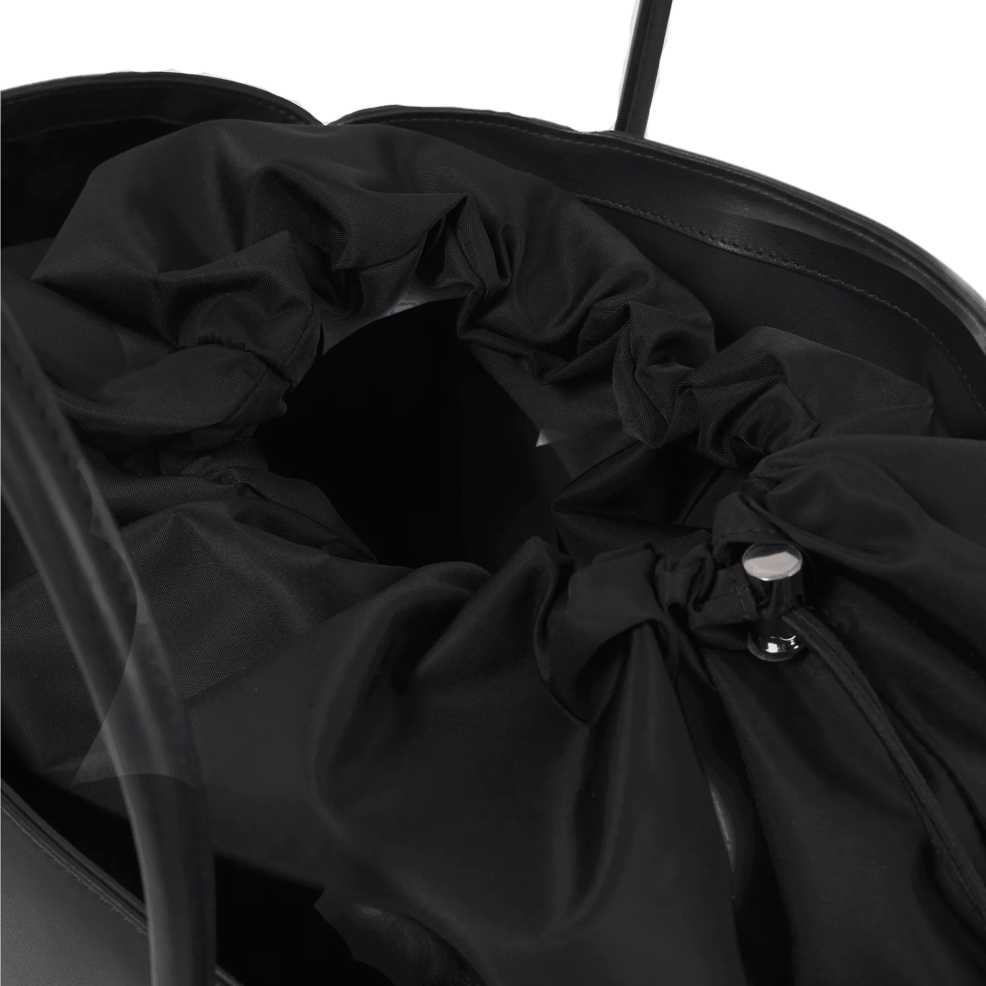 The Row Margaux 17 Inside-Out Buckled Leather Canvas Tote Bag