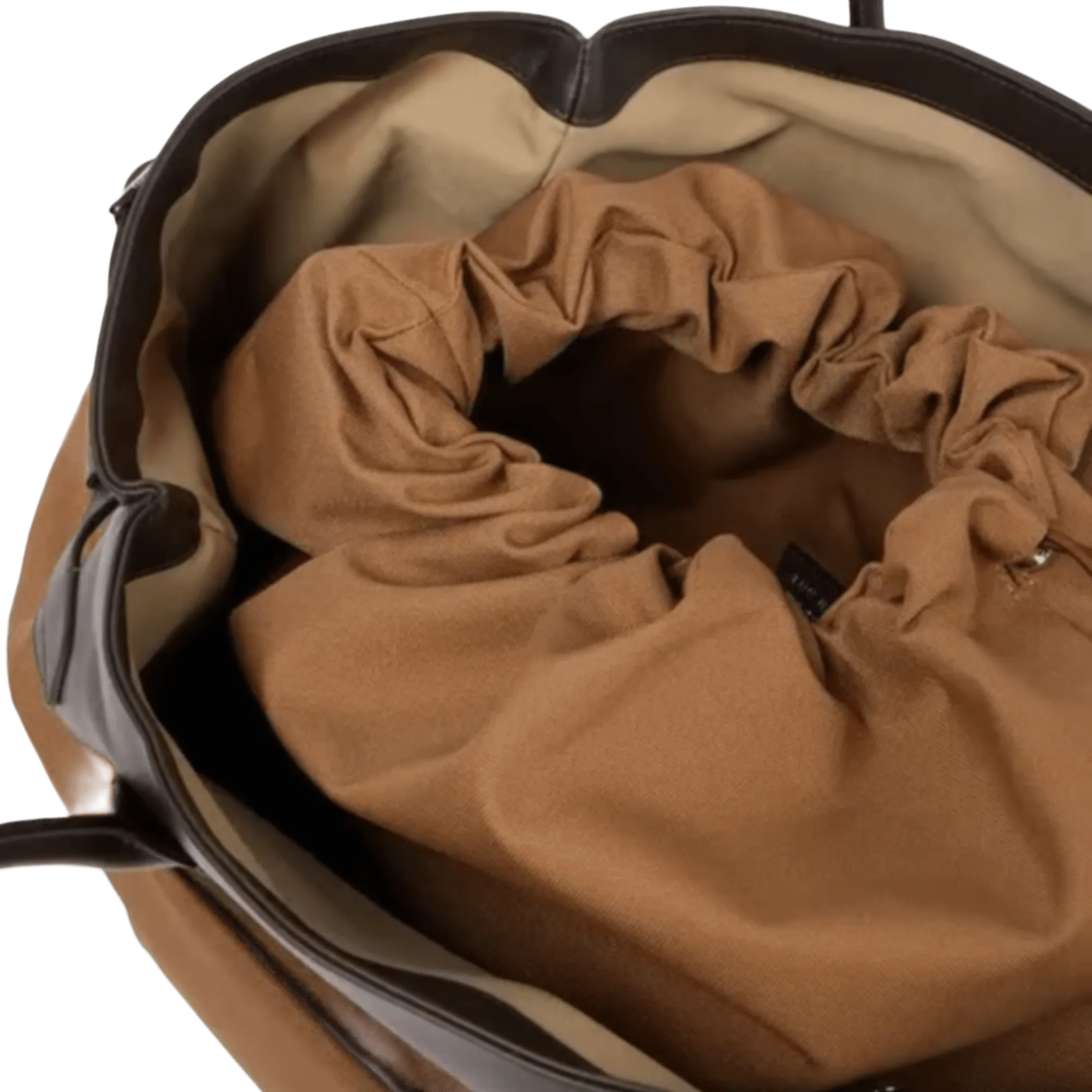 The Row Margaux 17 Inside-Out Buckled Leather Canvas Tote Bag