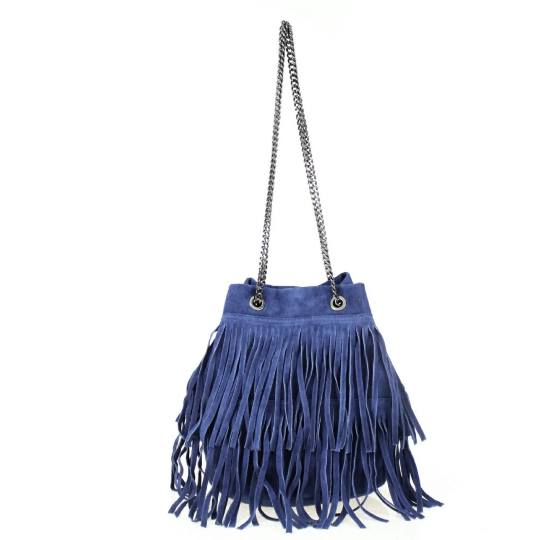 The Small Fringed Suede Bag