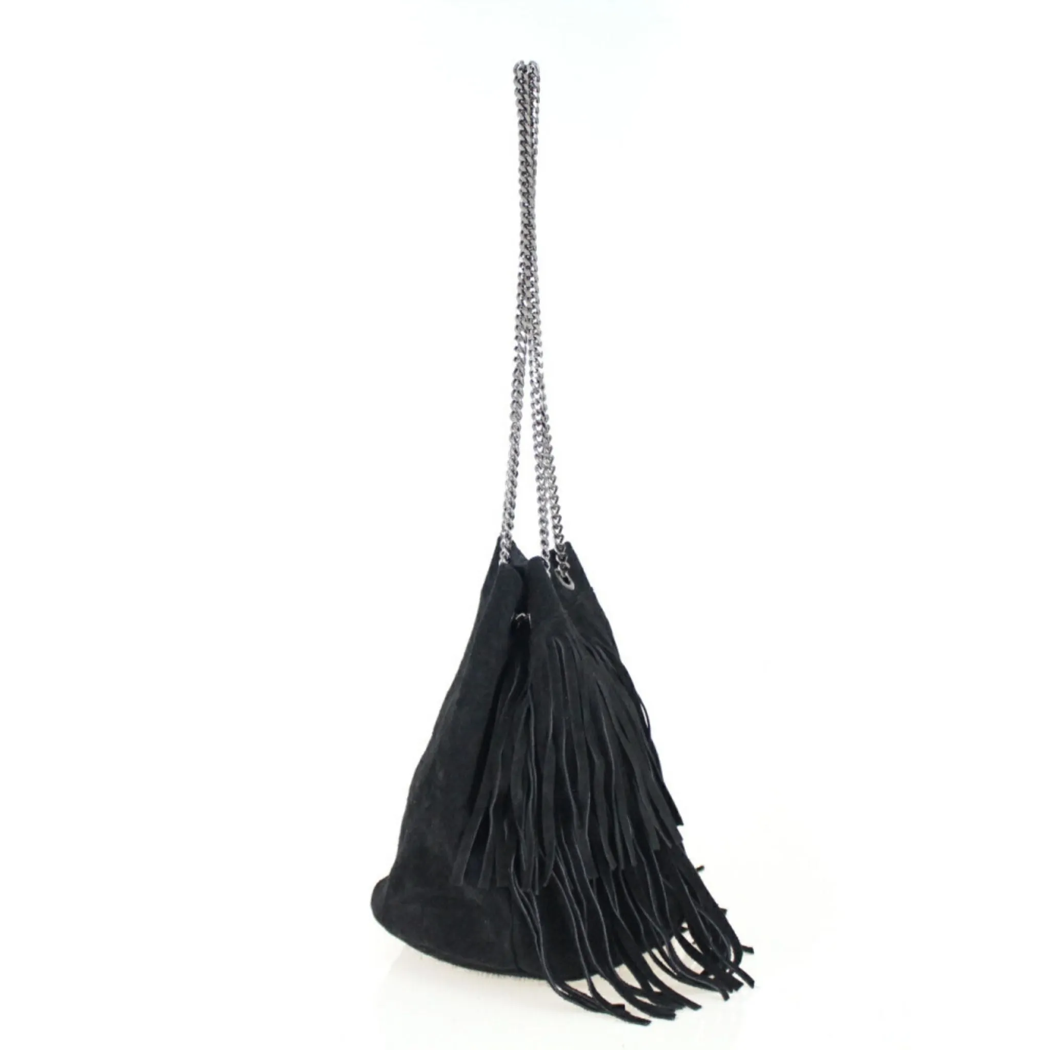 The Small Fringed Suede Bag