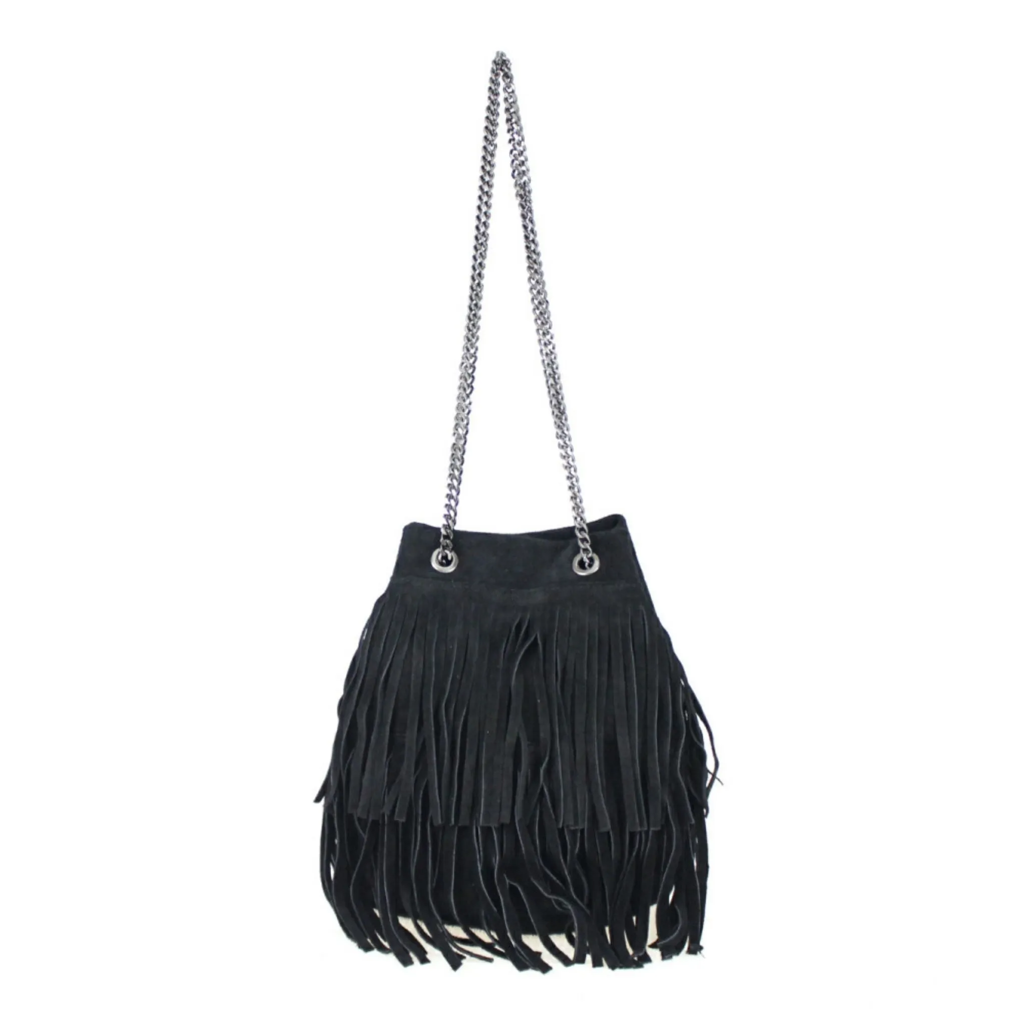 The Small Fringed Suede Bag