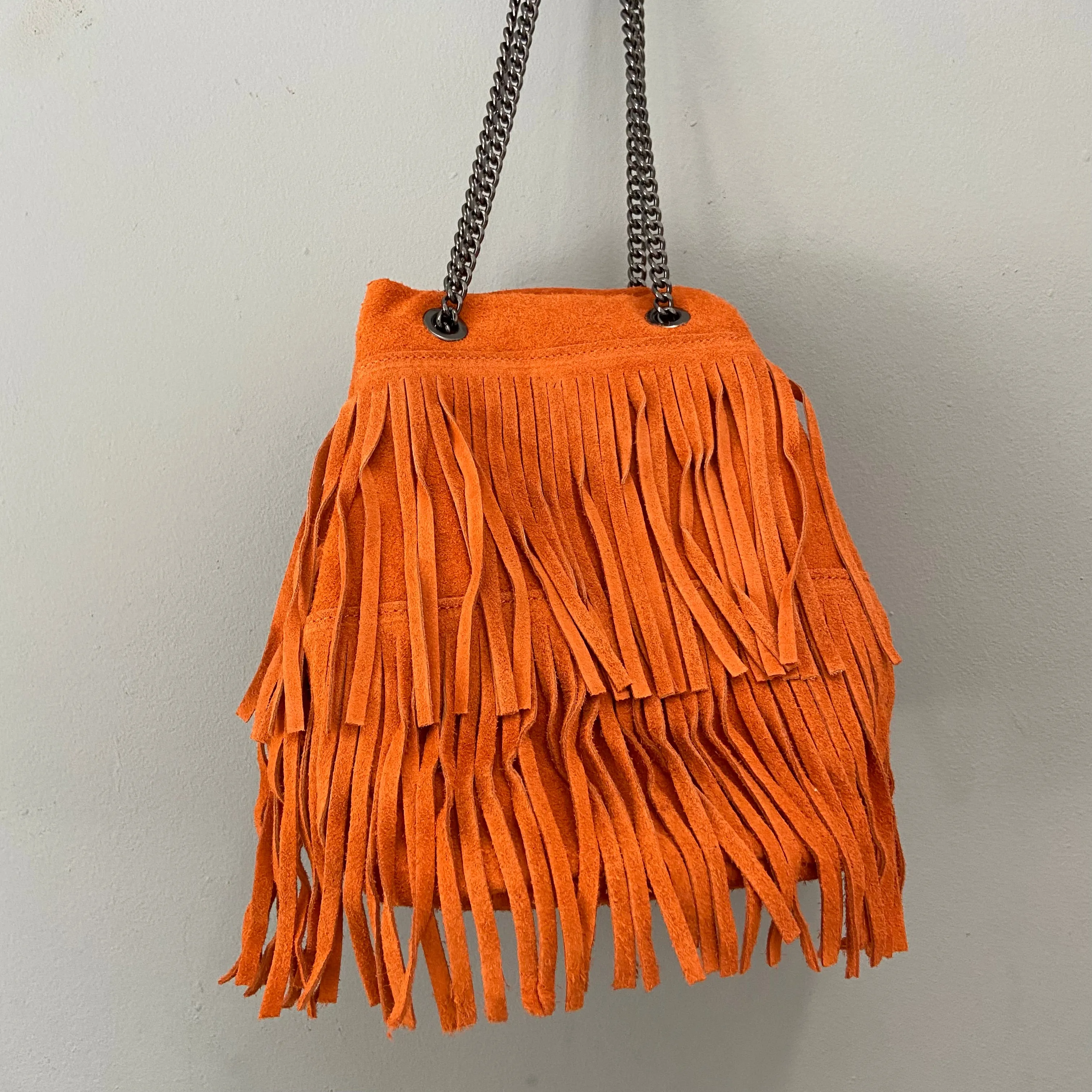 The Small Fringed Suede Bag
