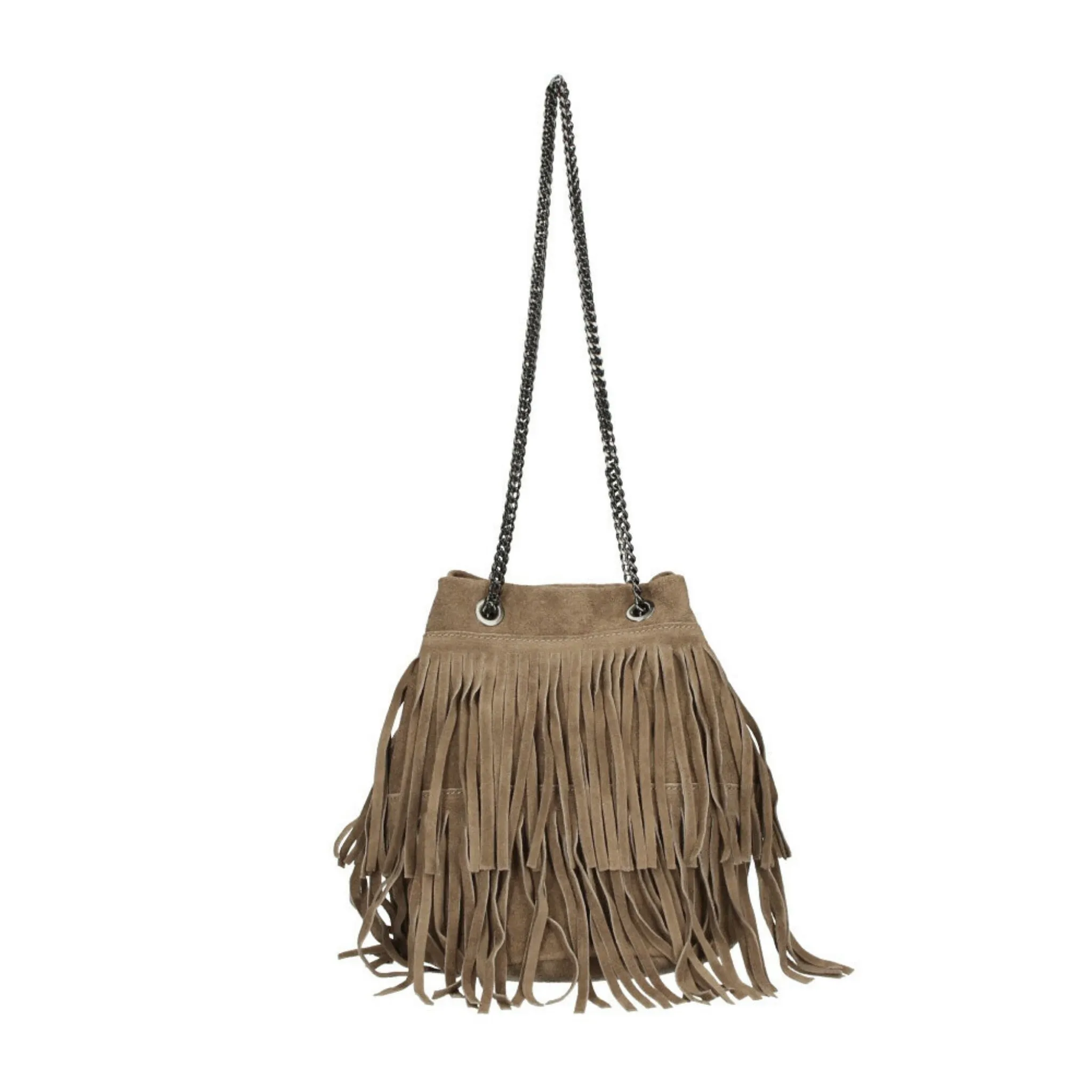 The Small Fringed Suede Bag
