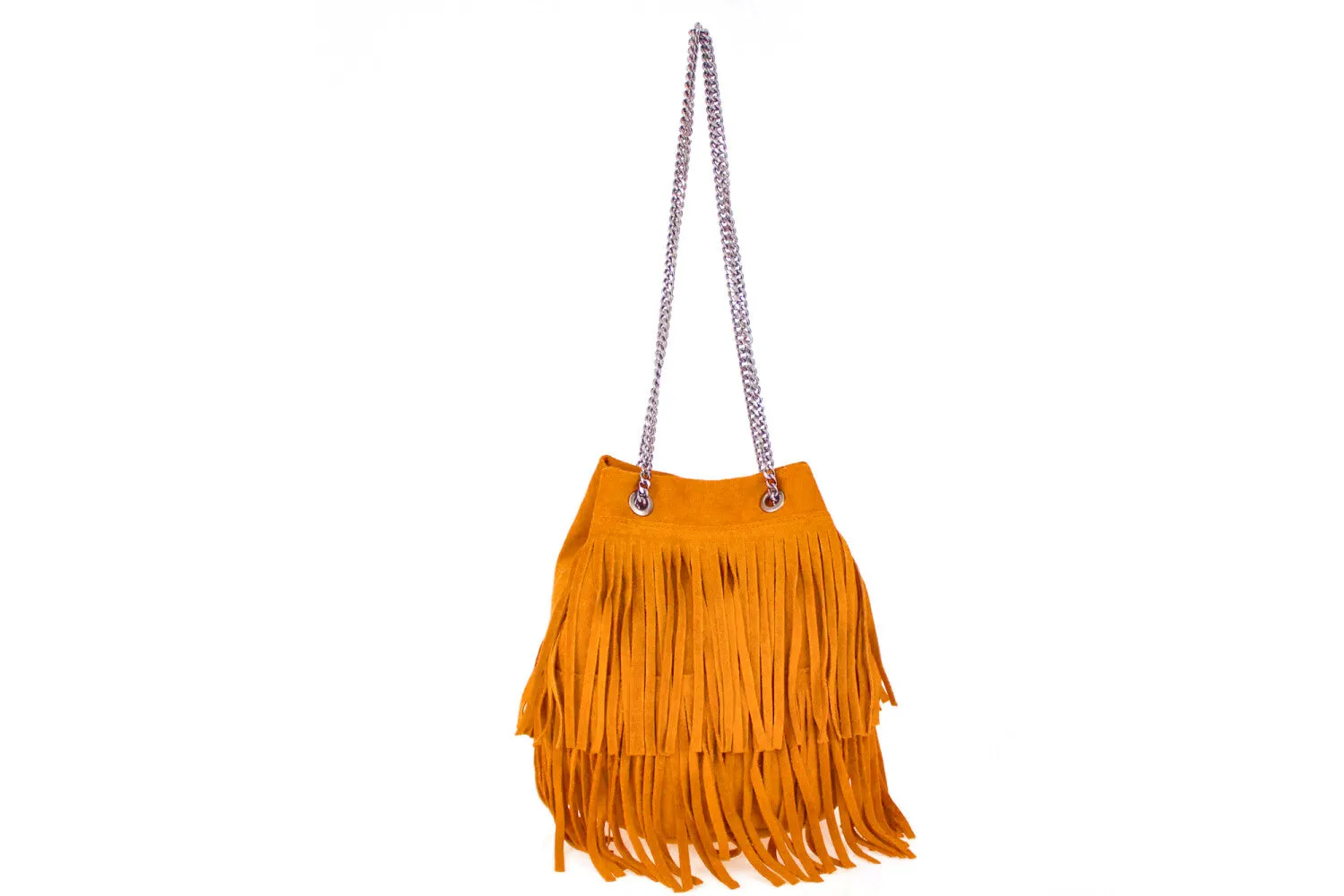 The Small Fringed Suede Bag