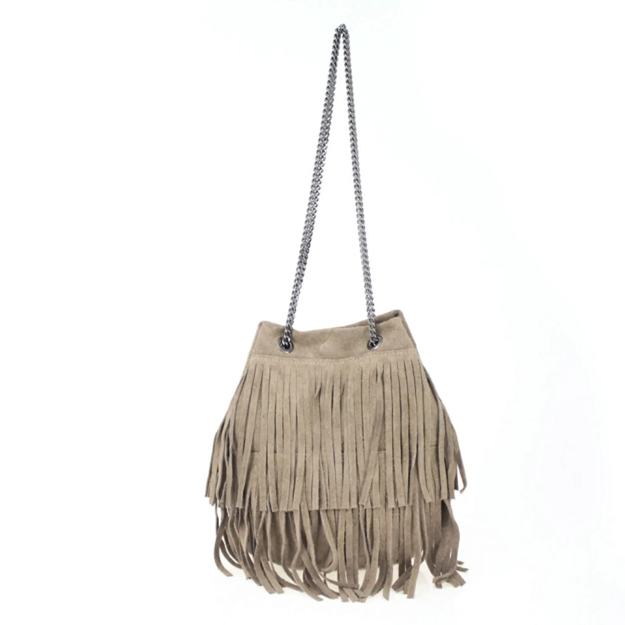 The Small Fringed Suede Bag