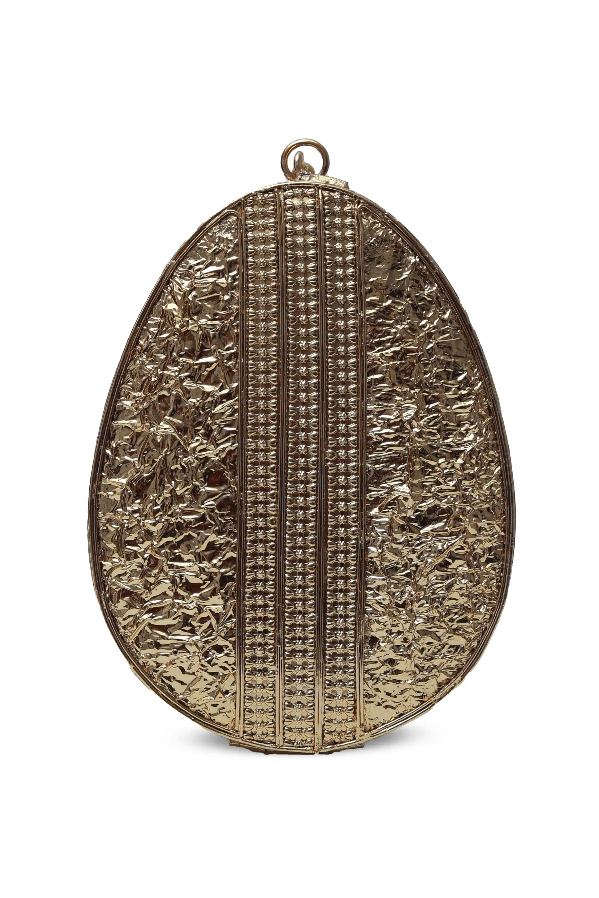 The Tan Clan Mia Intricate Brass Clutch