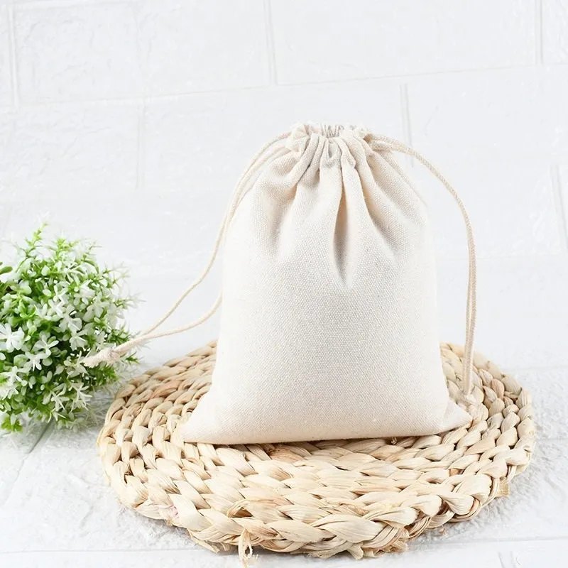 Thick Cotton Canvas Bag with Sturdy Drawstring, Natural Cotton Bags,Packaging Bag,Personalized Bags,Dust Bag,Cotton Canvas,Eco- Friendly