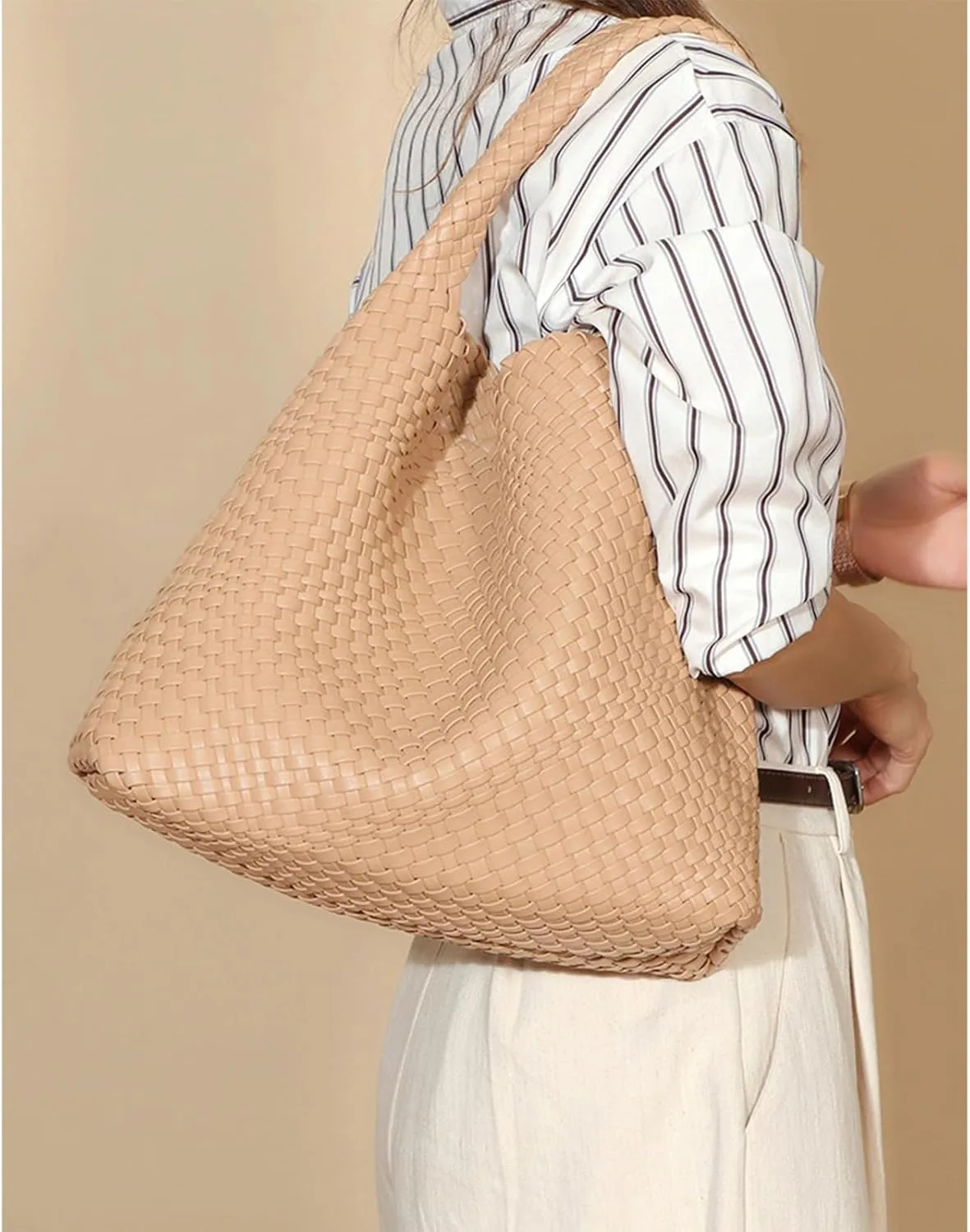 Tote Bag Shoulder Handbags for Women Hand bag Large Capacity Travel Woven Lightweight Purse Hobo Slouchy Bags