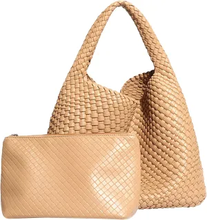 Tote Bag Shoulder Handbags for Women Hand bag Large Capacity Travel Woven Lightweight Purse Hobo Slouchy Bags