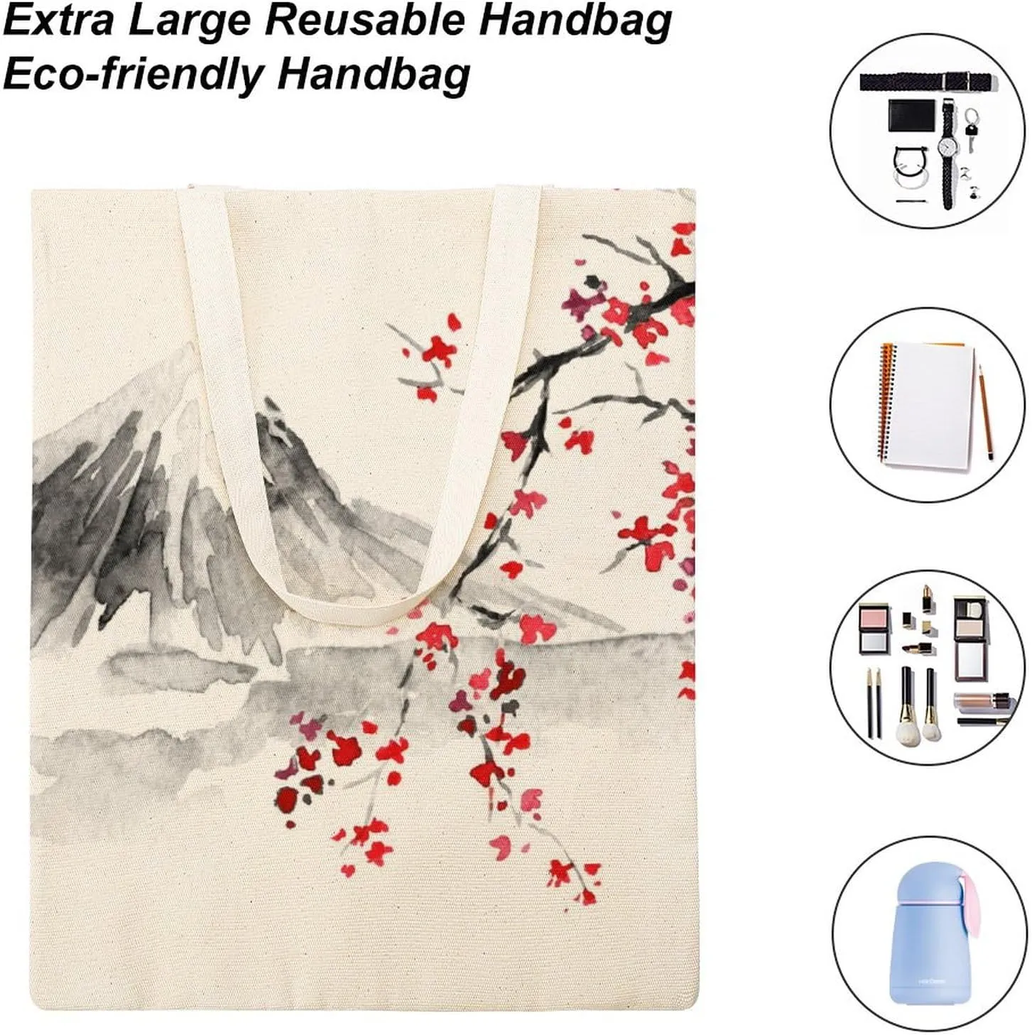 Tote Grocery Bag Reusable Canvas Bag, Aesthetic Shoulder Bag Lightweight Grocery Shopping Bags Beach Bag