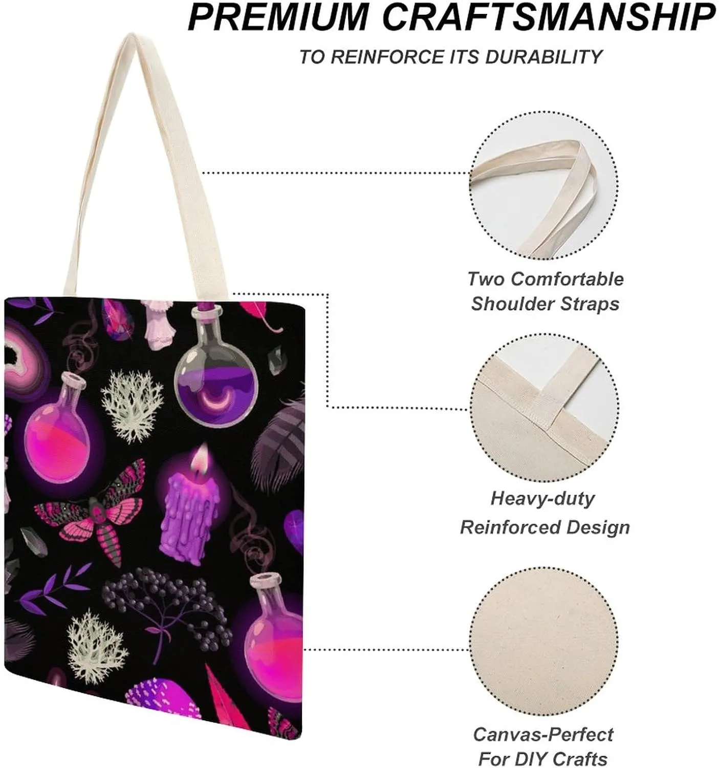 Tote Grocery Bag Reusable Canvas Bag, Aesthetic Shoulder Bag Lightweight Grocery Shopping Bags Beach Bag