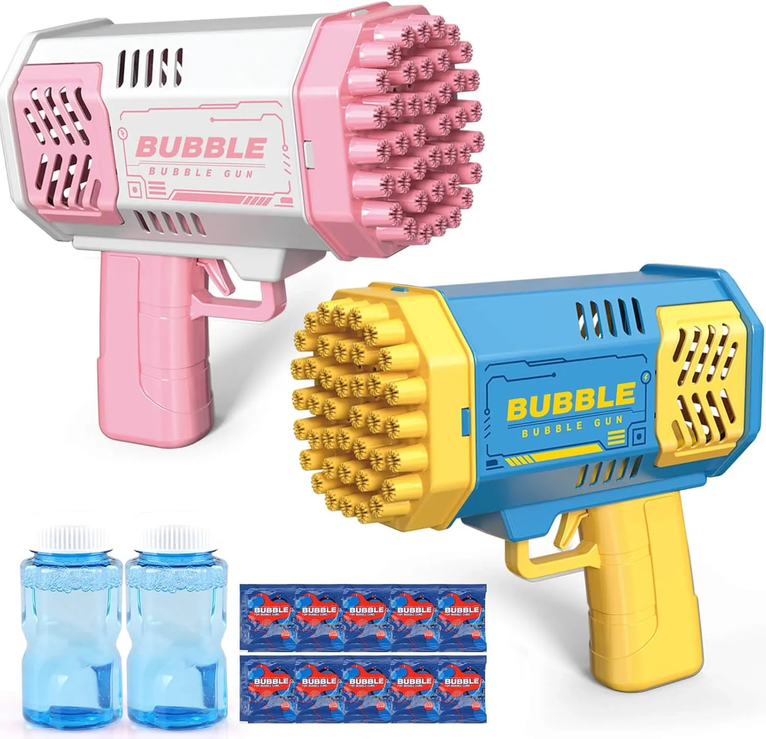 Toys for 3-8 Year Old Boys Girls: 2 Pack Bubble Machine for Kids with Bubble Solution, Gifts for 3 4 5 6 7 8 Years Old Boy Birthday Toy for Kid Toddlers Ages 4-6 Outdoor Wedding Bubbles Wands