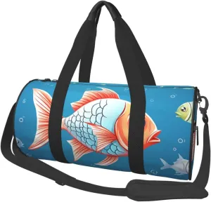 Travel Duffle Bag Weekender Bags For Men Women With Shoe Compartment Large Capacity Weekender Overnight Bag Ornamental Fish Carry On Tote Bags Sport Gym Bag For Travel Yoga