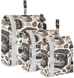 Travel Packing Bags Coffee Topics Compression Storage Shoe Bag Shoe Bags with Sturdy Zipper