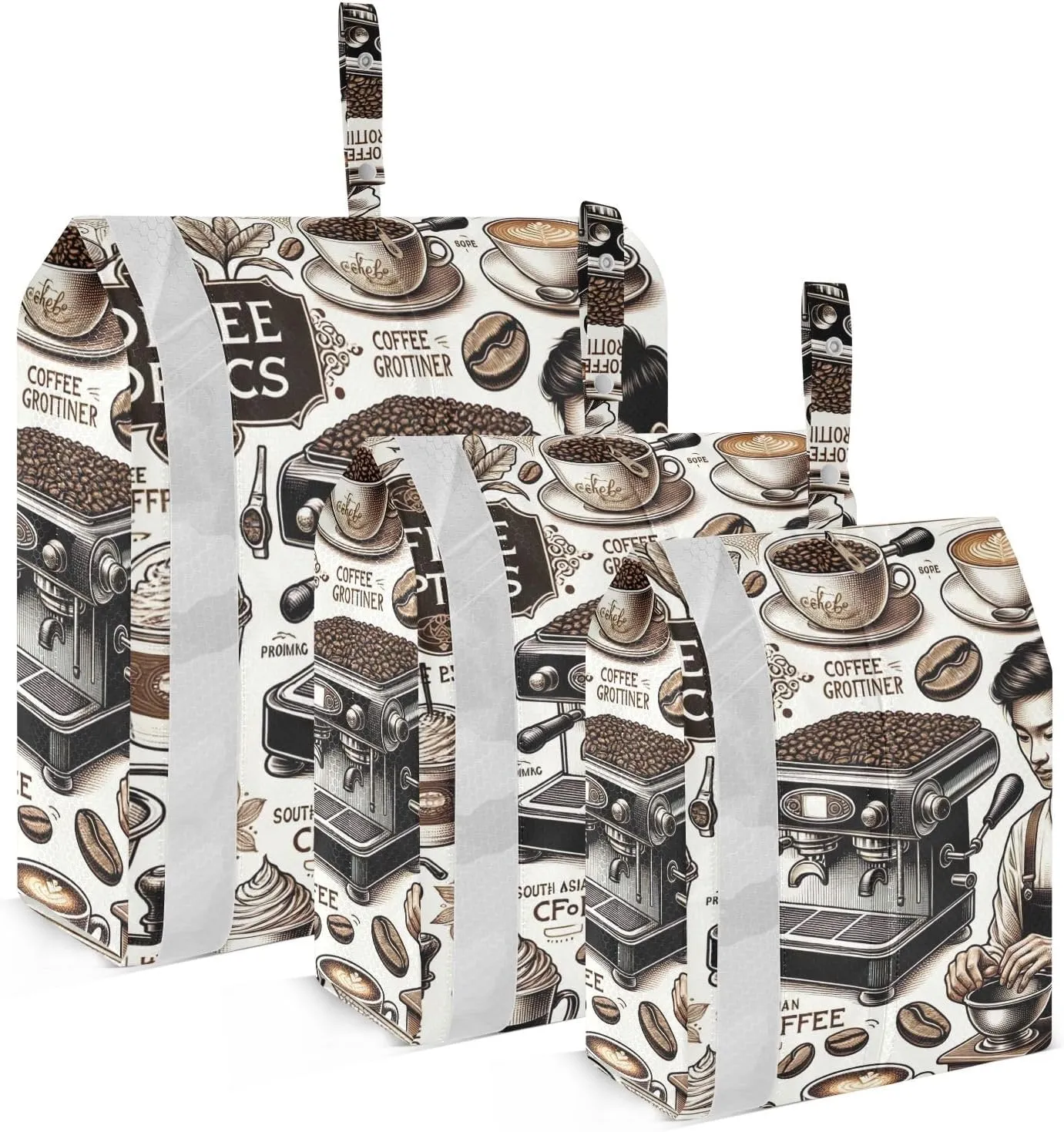 Travel Packing Bags Coffee Topics Compression Storage Shoe Bag Shoe Bags with Sturdy Zipper
