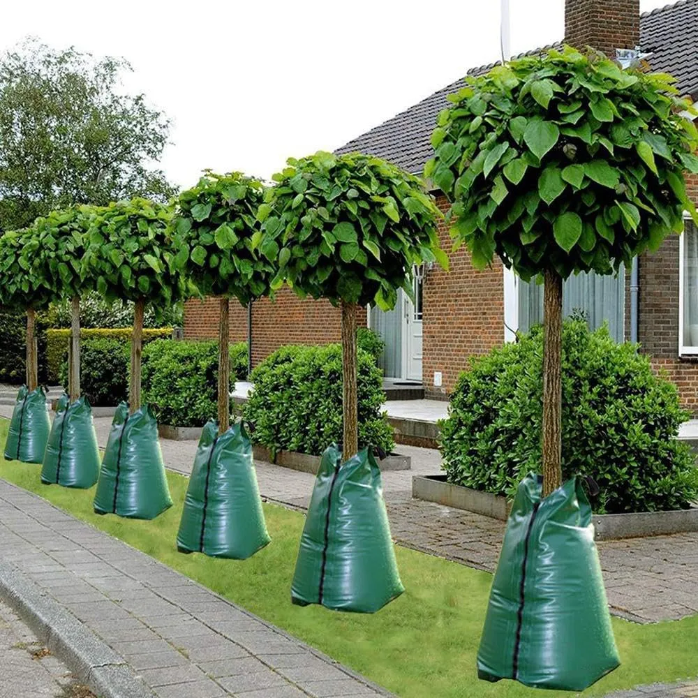 Tree Watering Bag Slow Release, 3Pcs20 Gallon Tree Bags for Watering 5~8 Hours Automatic Drip Irrigation Watering Bag Made of PVC for for Newly Planted or Transplanted Trees in Hot Weather