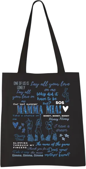 VAMSII Mama Mia Musical Tote Bag G Weekend Bag Does Your Mother Know Musical Lover Disco Bachelorette Bag