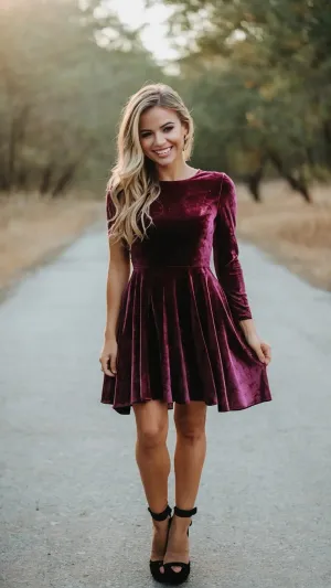 Velvet Vibes: 15 Dress Styles for a Glamorous Wardrobe Revamp**  
**