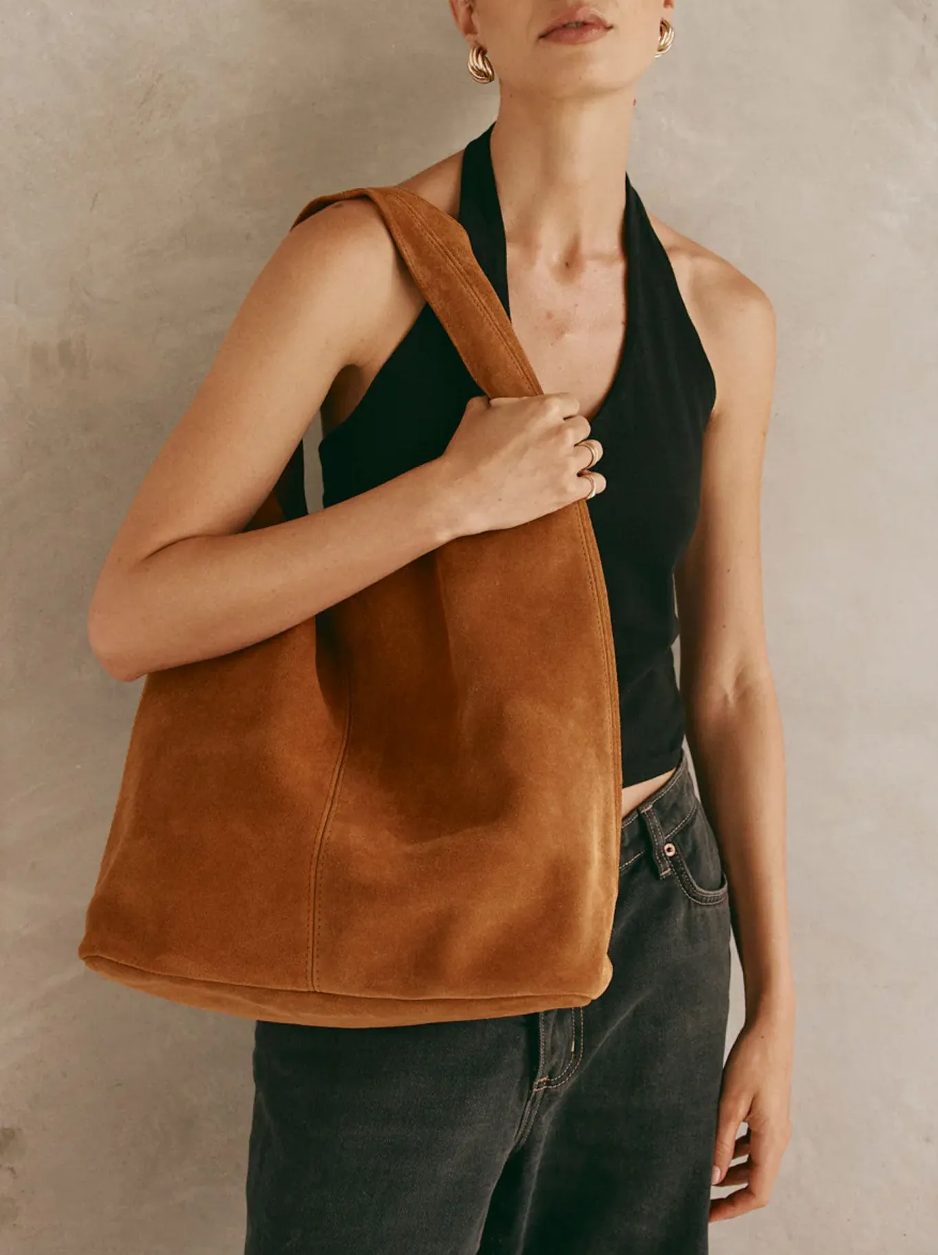 VESTIRSI SIENNA SUEDE HOBO BAG