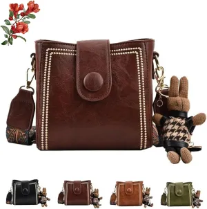 Vintage Fashion Bag with Adjustable Wider Shoulder Strap, Crossbody Bags for Women, Vintage Retro Small Water Bucket Bag