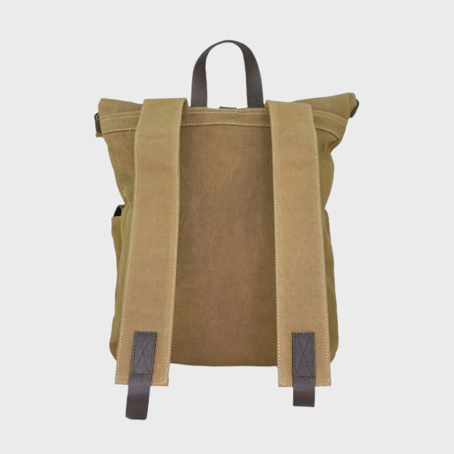 Waxed Canvas Roll Top Rucksack