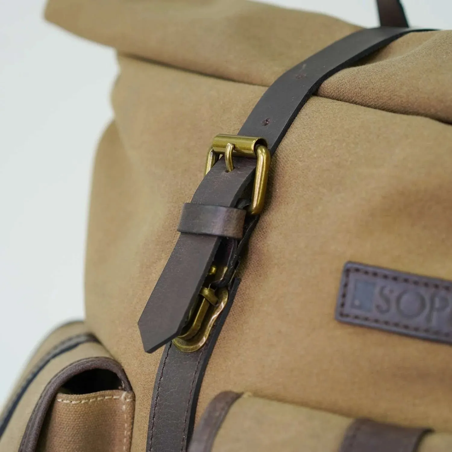 Waxed Canvas Roll Top Rucksack