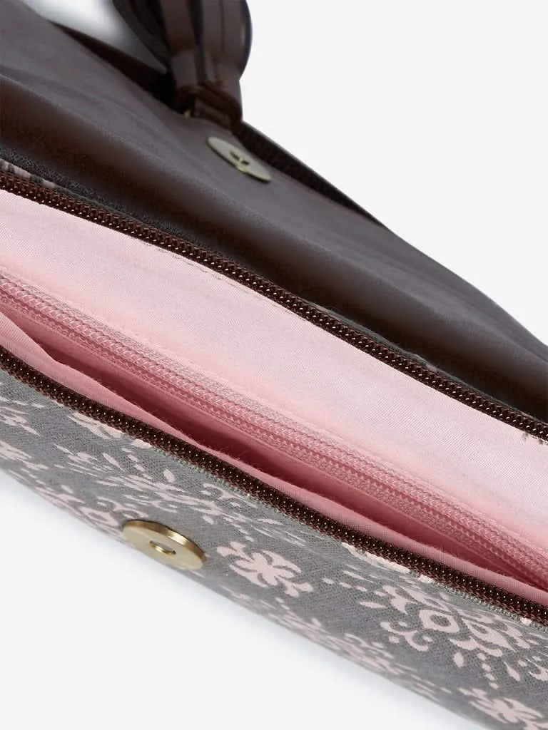Westside Pink Ethnic Print Sling Bag