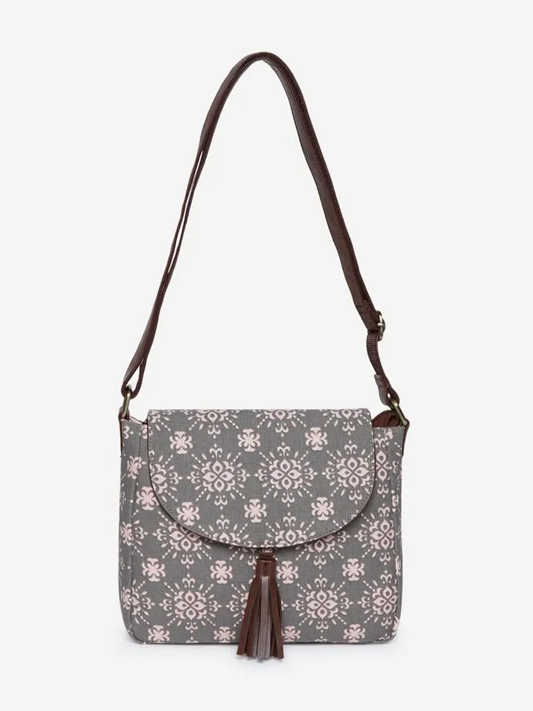 Westside Pink Ethnic Print Sling Bag
