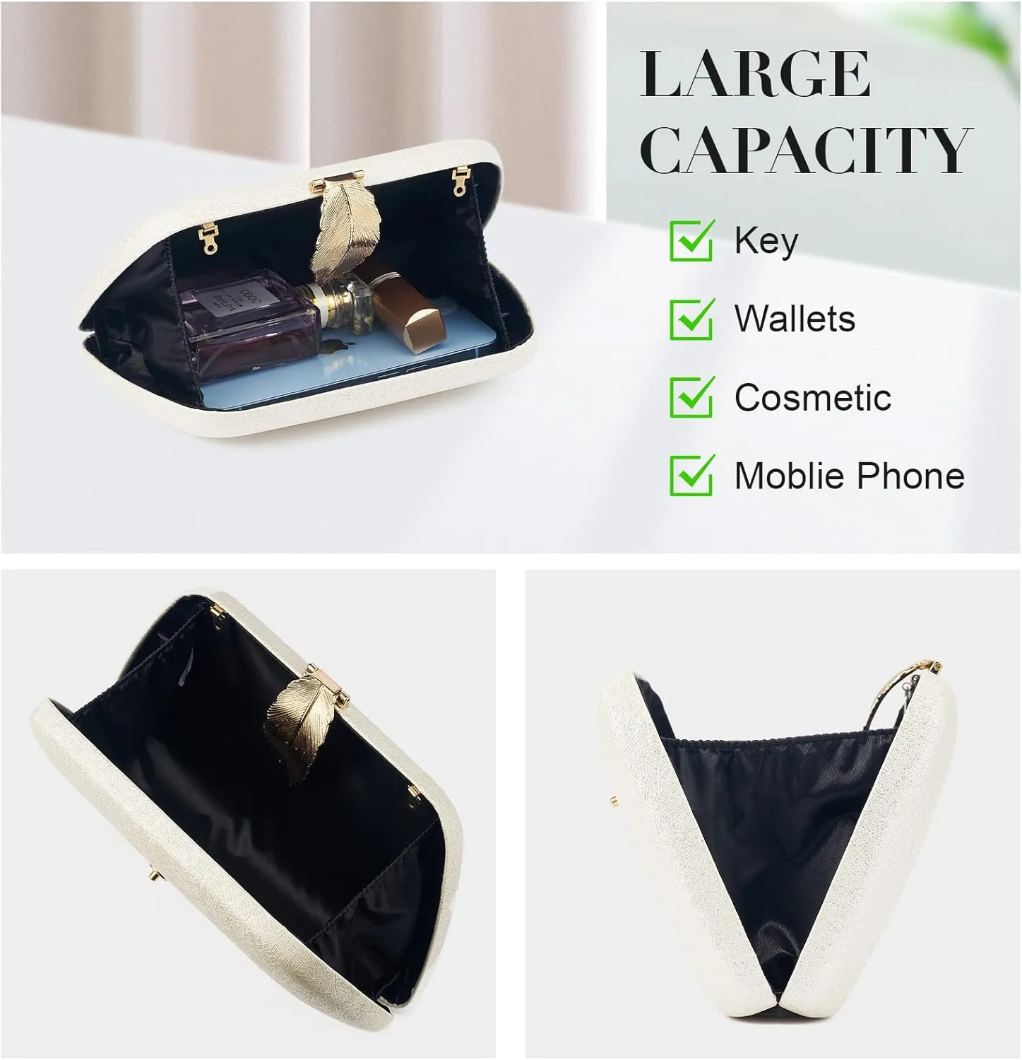Women Clutch Bag Evening bag Fringed Evening Handbag,Lady Party Wedding Clutch Purse Chain Shoulder Cross Body Bag