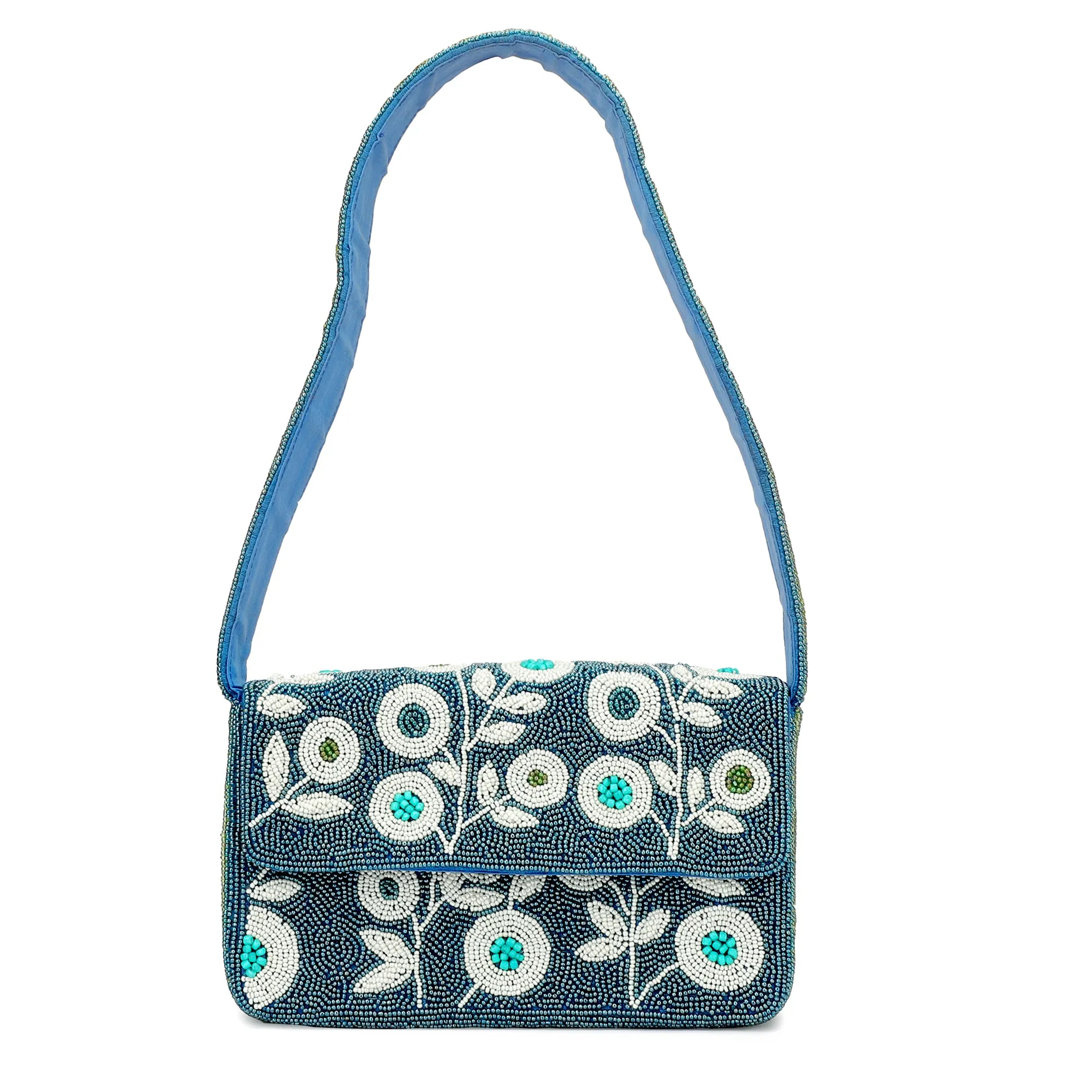 Women Clutch Purse Elegant Classy Stylish Shoulder Handbags With Chain Strap Clutch Purse (BlUE)