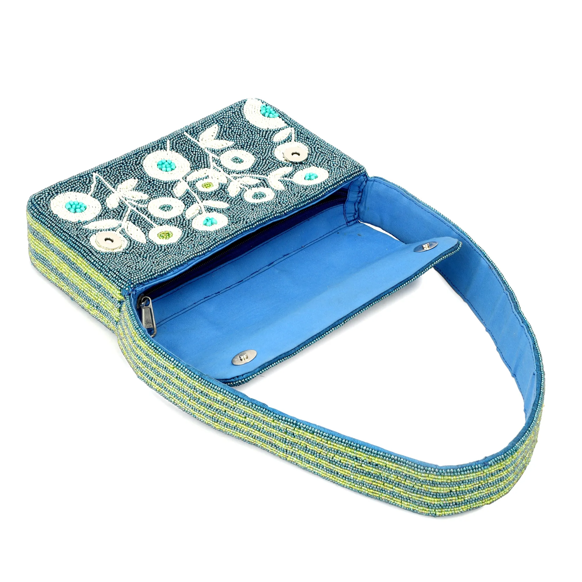 Women Clutch Purse Elegant Classy Stylish Shoulder Handbags With Chain Strap Clutch Purse (BlUE)