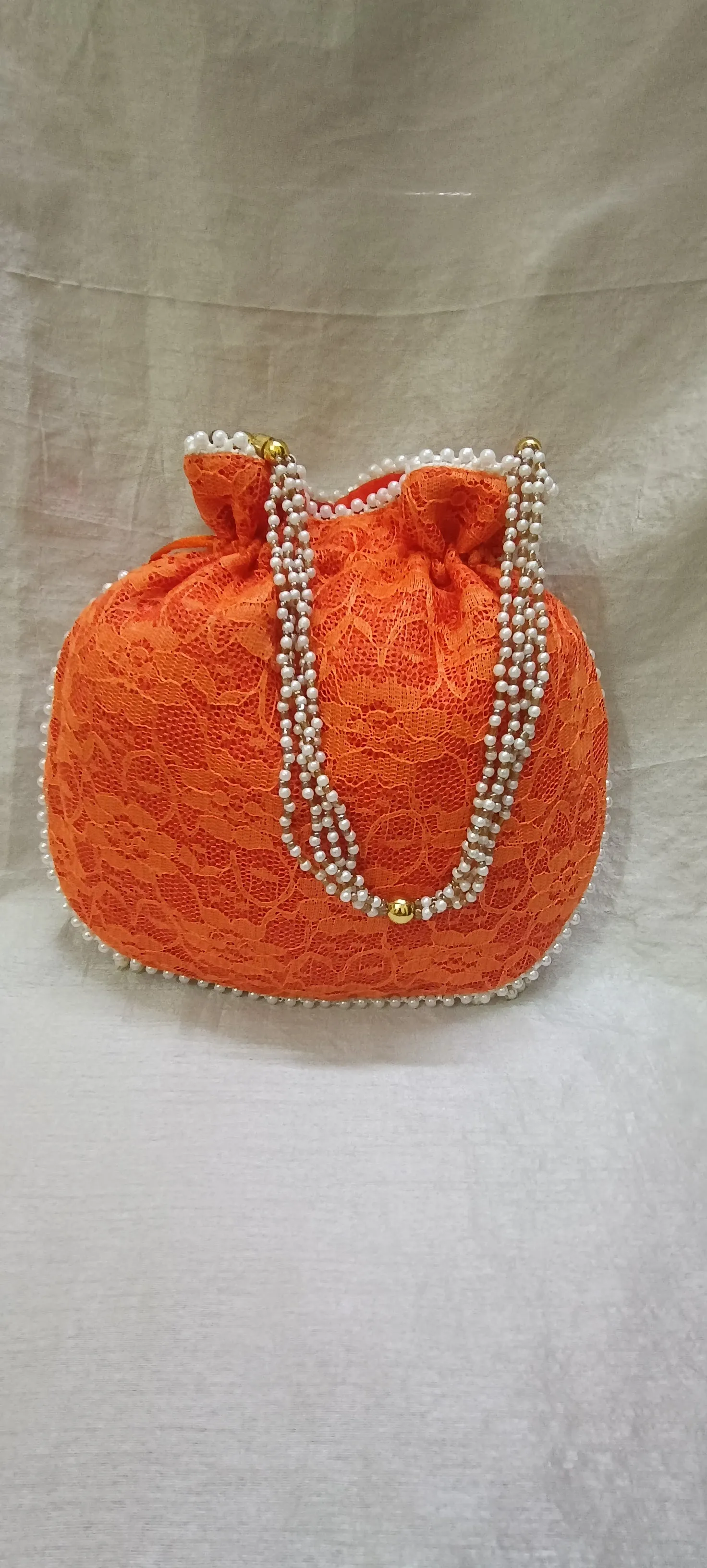 Women jute handmade colour ful potli bag
