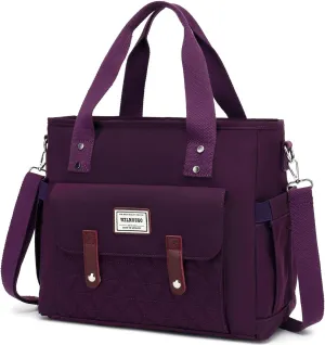 Women Lunch Bags for Work, Insulated Leak proof Cooler Adult Lunch Box, Large Lunch Tote for Work with Adjustable Shoulder Straps Lunch Bag (Purple)