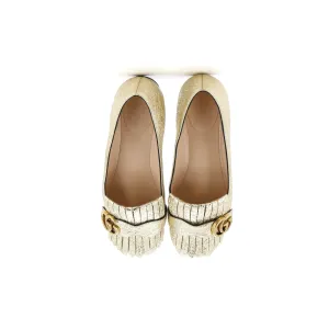 Women's GG Marmont Fringed Flats Leather