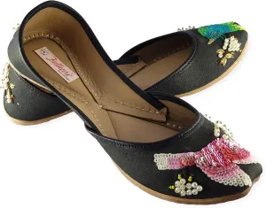 Women's Humming Bird Genuine Soft Leather Juttis | Bite and Pinch Free Jutis | Punjabi Jutti For Ladies | Wedding Flat Stylish Mojari | Bridal Ethnic Flats For Girls |