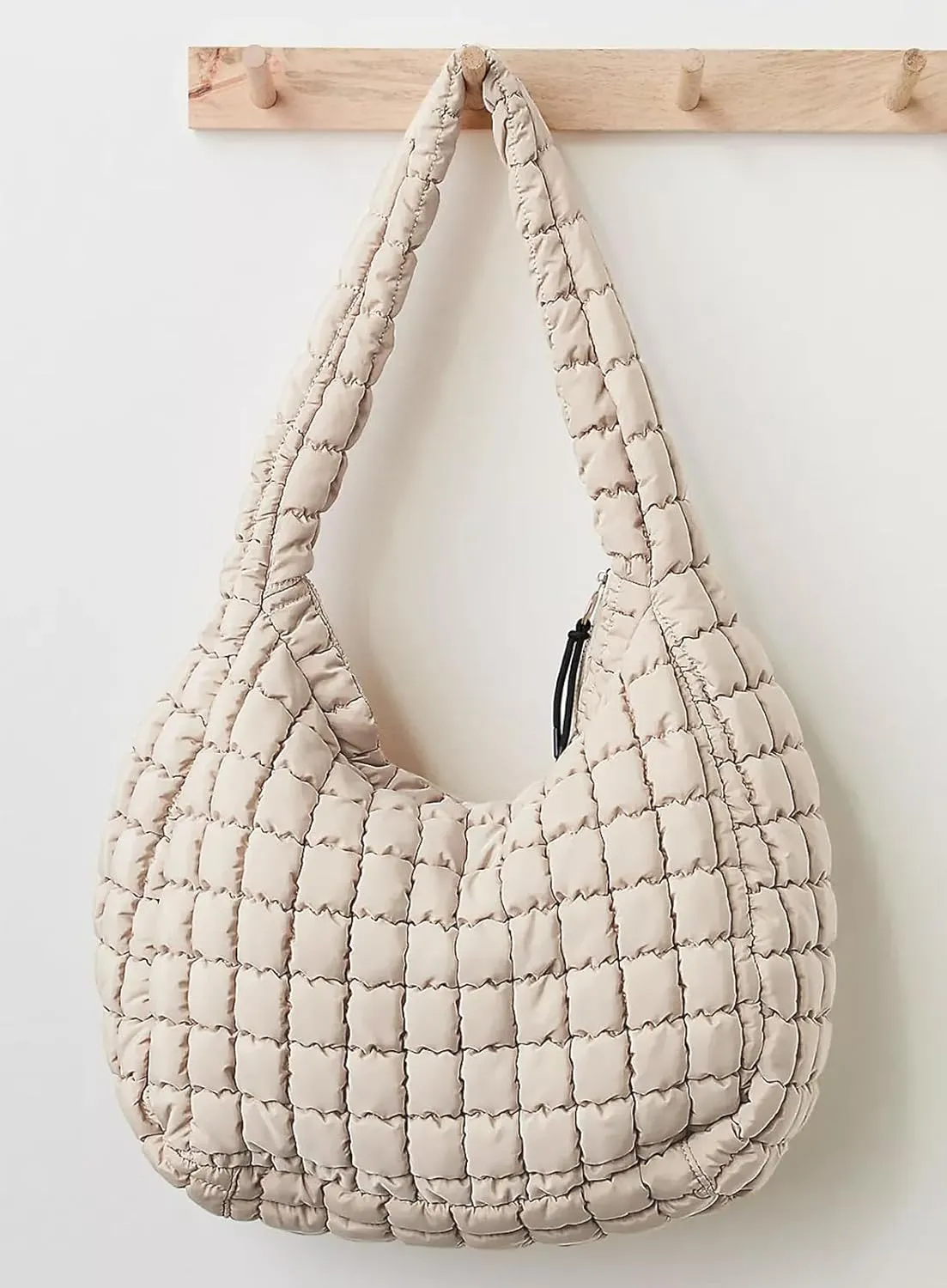 Womens' Lightweight Quilted Carryall GYM Tote Bag Puffer Crossbody Bag Soft Puffy Boho Handbags Big Capacity Purse