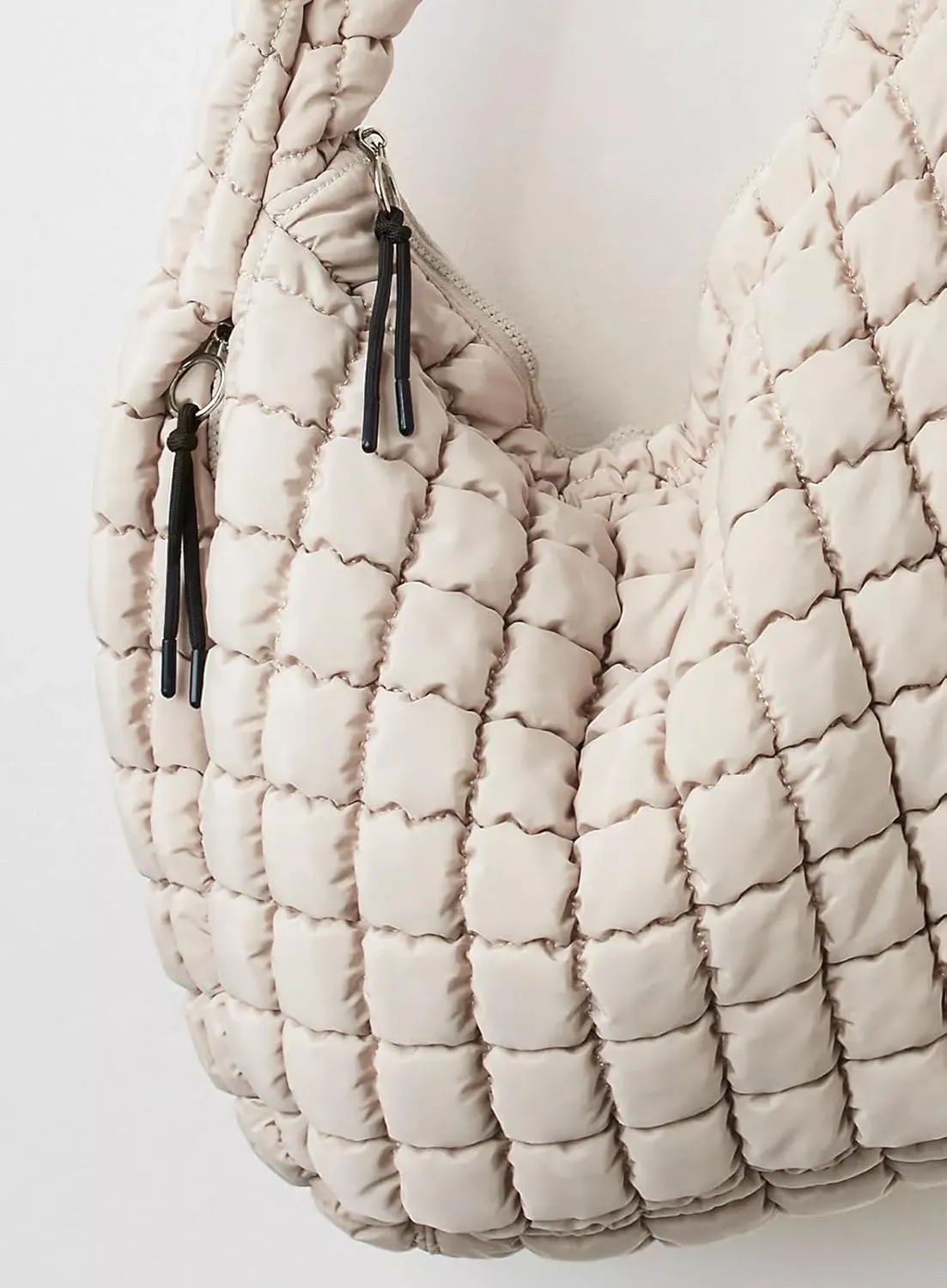 Womens' Lightweight Quilted Carryall GYM Tote Bag Puffer Crossbody Bag Soft Puffy Boho Handbags Big Capacity Purse