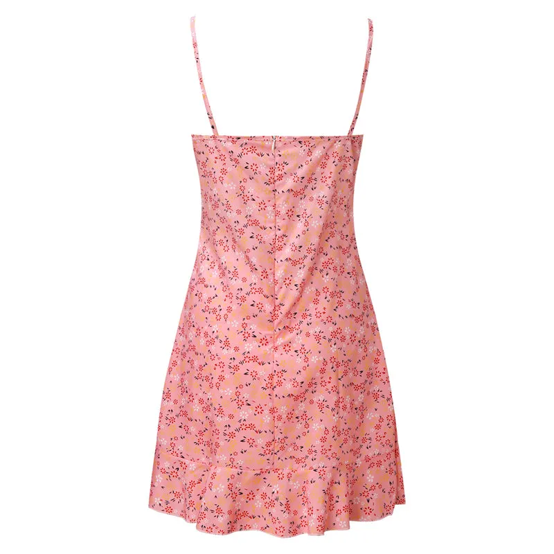 Women's Sexy Floral Lace Up Plus Size Bodycon Strappy Dress