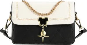Womens Top Handle Satchel Heart Embroidered Quilted Purses Designer Handbags Small Crossbody Bags
