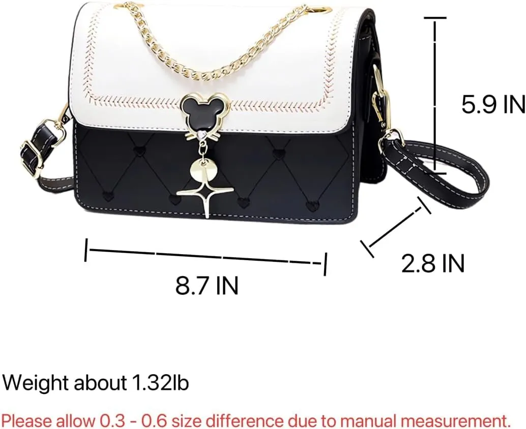 Womens Top Handle Satchel Heart Embroidered Quilted Purses Designer Handbags Small Crossbody Bags