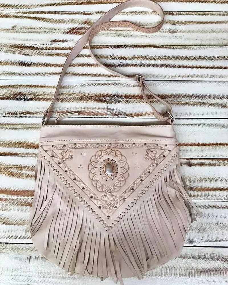 WS Harlow Fringed Bag - Cream