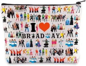 WZMPA Musical Character Cosmetic Makeup Bag Musical Theatre Fans Gift You Are Braver Stronger Smarter Than You Think Musical Zipper Pouch Bag