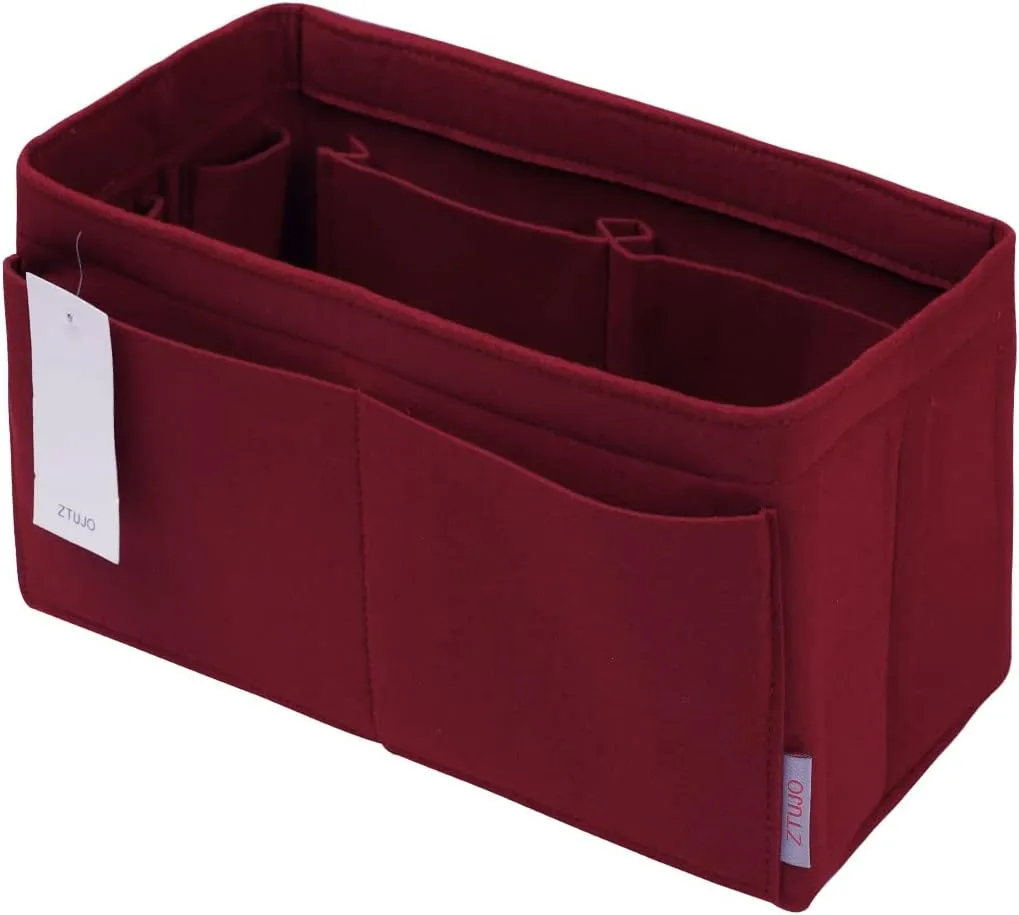 ZTUJO Felt Purse Organizer, Multi Pocket Bag in Bag Organizer For Tote & Handbag Shaper, Speedy 30, Speedy 35 and Speedy 40